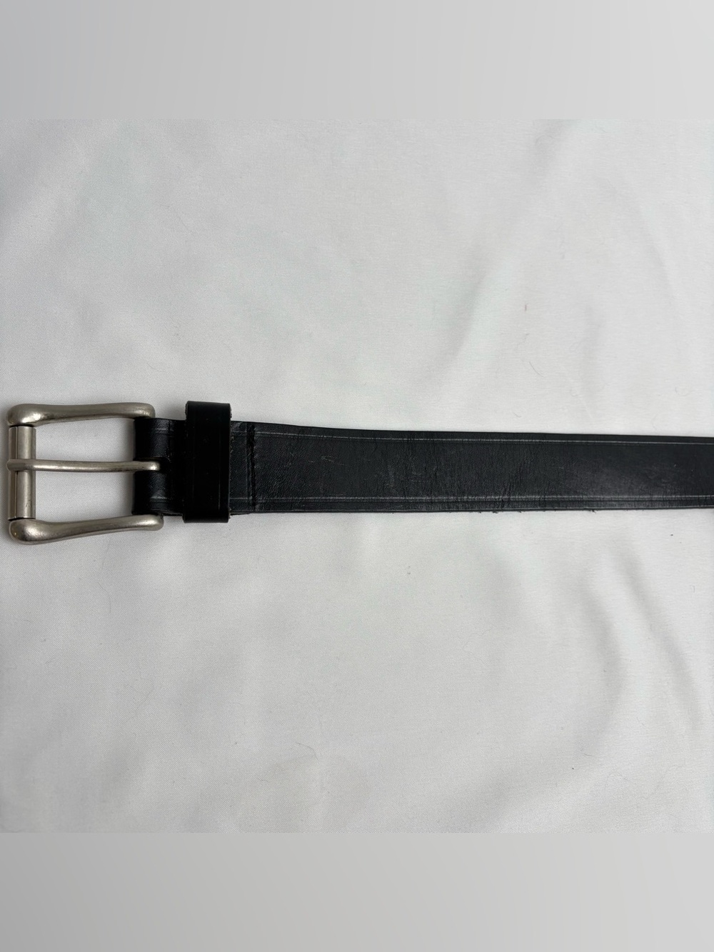 Vintage Levi Strauss Leather Belt Mens 30 Silver Buckle Western Workwear Canada - Picture 3 of 9